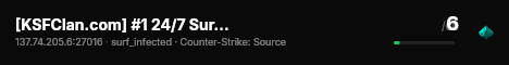 [KSFClan.com] #1 24/7 SurfTimer! [Intermediate EU] (Tiers 3-4) live status badge