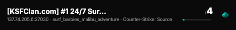 [KSFClan.com] #1 24/7 SurfTimer - 100 Tick! [Europe] live status badge