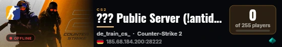 ??? Public Server (!antidote !class) live status badge