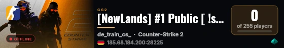 [NewLands] #1 Public [ !skin - !GLOVES - !KNIFE - !STICKERS ] live status badge
