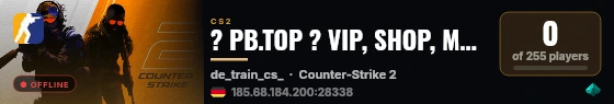 ? PB.TOP ? VIP, SHOP, MVP, BHOP, PARACHUTE live status badge