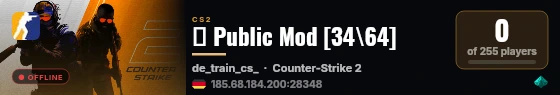 ➡️ Public Mod [34\64] live status badge
