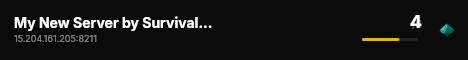My New Server by SurvivalServers.com live status badge