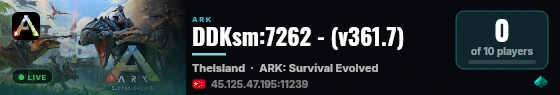 DDKsm:7262 - (v361.7) live status badge