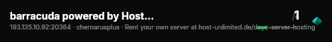 barracuda powered by Host-Unlimited.de live status badge