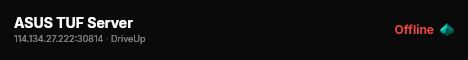ASUS TUF Server live status badge