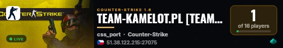 TEAM-KAMELOT.PL [TEAMPLAY] [maps cs go] live status badge