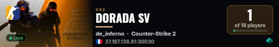 DORADA SV live status badge