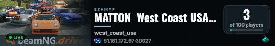 MATTON  West Coast USA  100 Vehicles live status badge