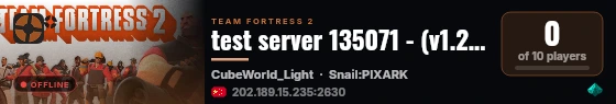 test server 135071 - (v1.232) live status badge