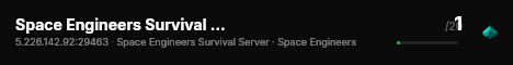 Space Engineers Survival Server live status badge