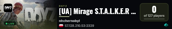 [UA] Mirage S.T.A.L.K.E.R RP live status badge