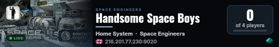 Handsome Space Boys live status badge
