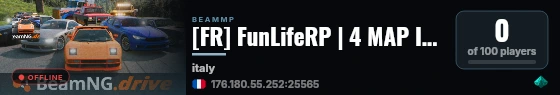 [FR] FunLifeRP | 4 MAP IN ONE! live status badge