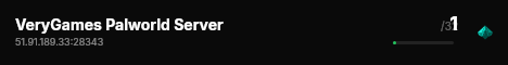 VeryGames Palworld Server live status badge