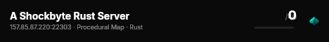 A Shockbyte Rust Server live status badge