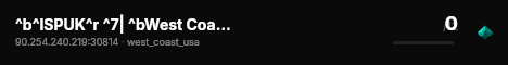 ^b^lSPUK^r ^7| ^bWest Coast, USA ^7| ^b2 Vehicles ^7| ^bVanilla live status badge