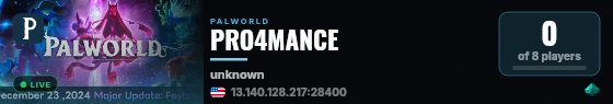 PRO4MANCE live status badge