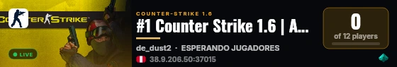 #1 Counter Strike 1.6 | Automix @ Lima, Peru live status badge