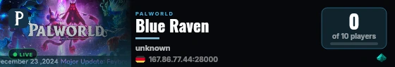 Blue Raven live status badge