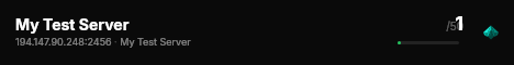 My Test Server live status badge