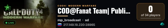 COD@Fanat Team| Public #3 | live status badge
