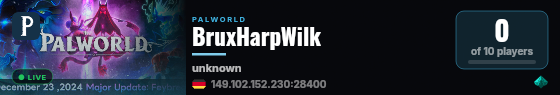 BruxHarpWilk live status badge