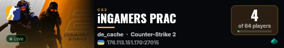 iNGAMERS PRAC live status badge