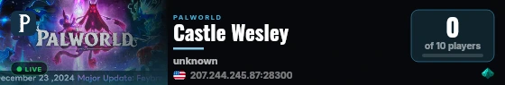 Castle Wesley live status badge