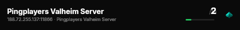 Pingplayers Valheim Server live status badge