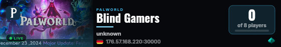 Blind Gamers live status badge
