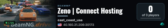 Zeno | Connect Hosting live status badge