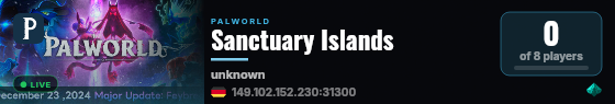 Sanctuary Islands live status badge