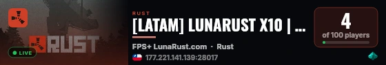 [LATAM] LUNARUST X10 | 12/09 Full Wipe live status badge