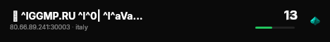  ⭐ ^lGGMP.RU ^l^0| ^l^aVanilla ^r^0- ^rItaly ^l^0| ^r#24/7 #russian #русский live status badge