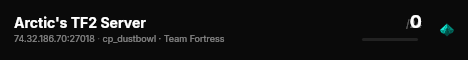 Arctic's TF2 Server live status badge