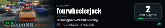 fourwheelerjock live status badge