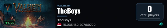 TheBoys live status badge