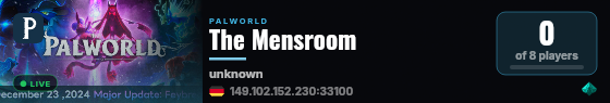 The Mensroom live status badge