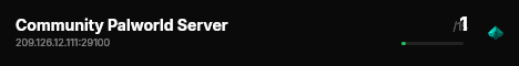 Community Palworld Server live status badge