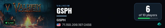 GSPH live status badge