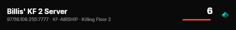 Billis' KF 2 Server live status badge