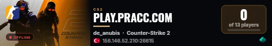 PLAY.PRACC.COM live status badge