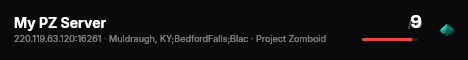 My PZ Server live status badge