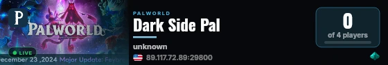 Dark Side Pal live status badge