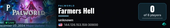 Farmers Hell live status badge