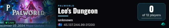 Leo's Dungeon live status badge