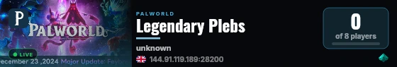 Legendary Plebs live status badge
