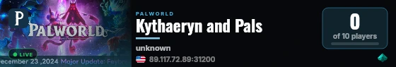 Kythaeryn and Pals live status badge