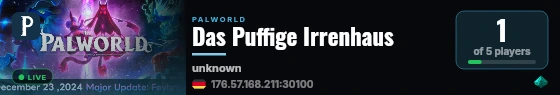 Das Puffige Irrenhaus live status badge